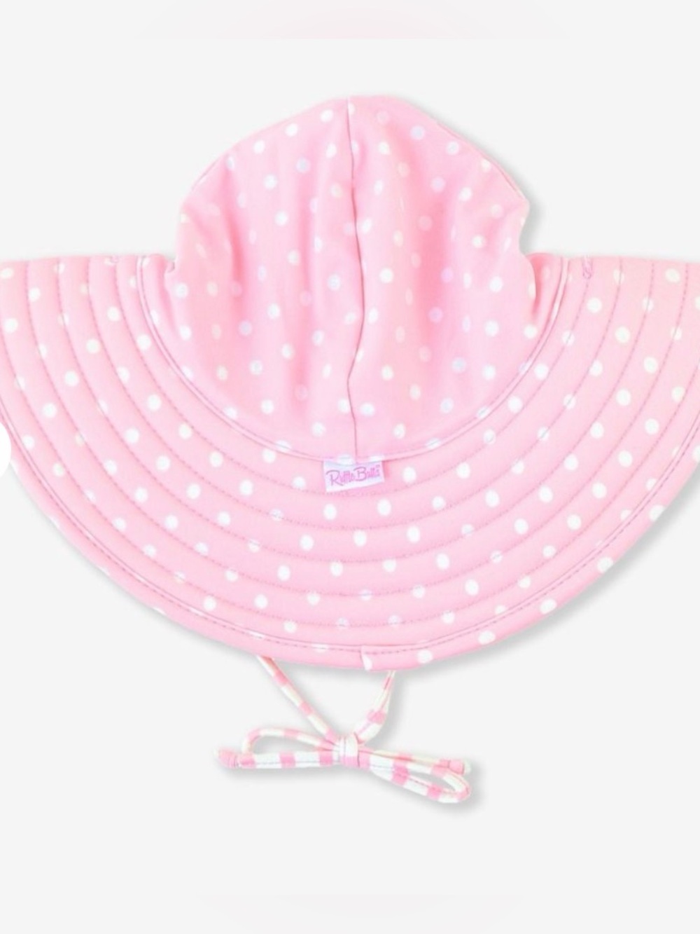 Ruffle Butts Pink Polka Dot Sun Hat 12m-2T